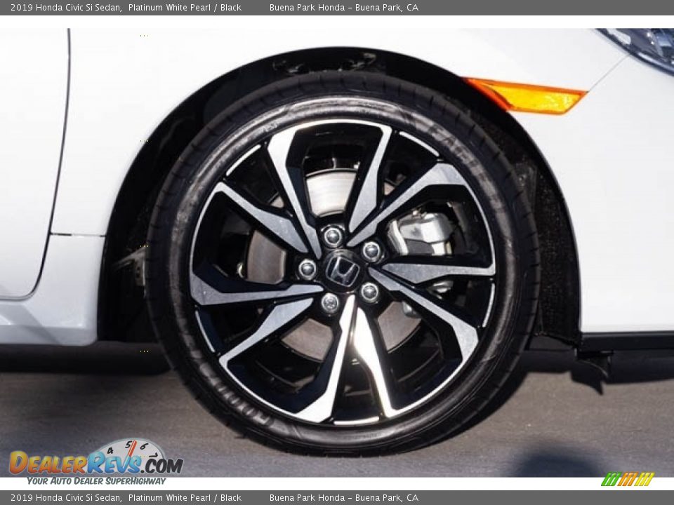 2019 Honda Civic Si Sedan Platinum White Pearl / Black Photo #15