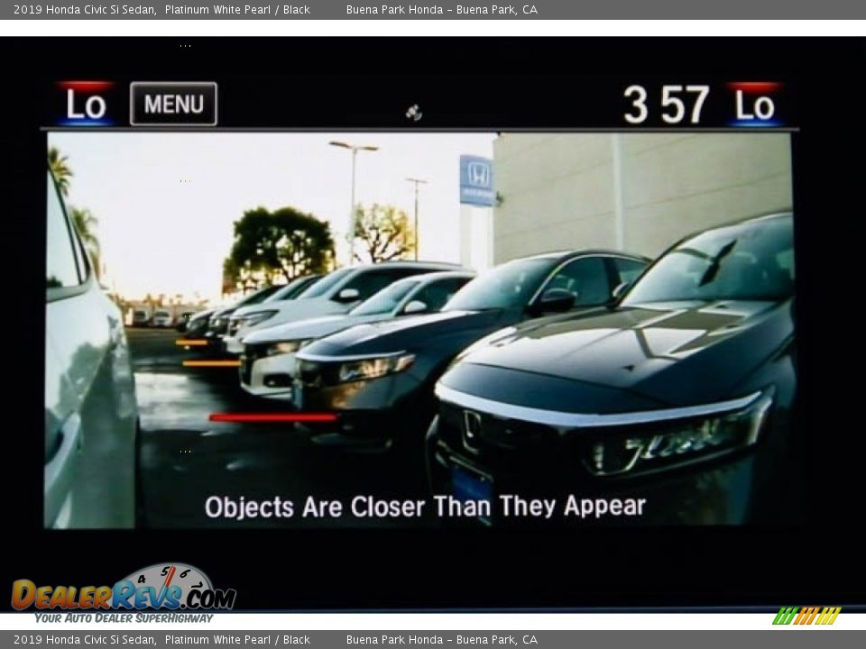 2019 Honda Civic Si Sedan Platinum White Pearl / Black Photo #16