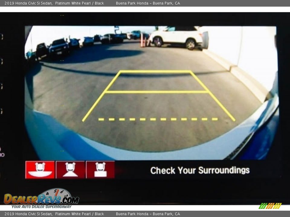 2019 Honda Civic Si Sedan Platinum White Pearl / Black Photo #17