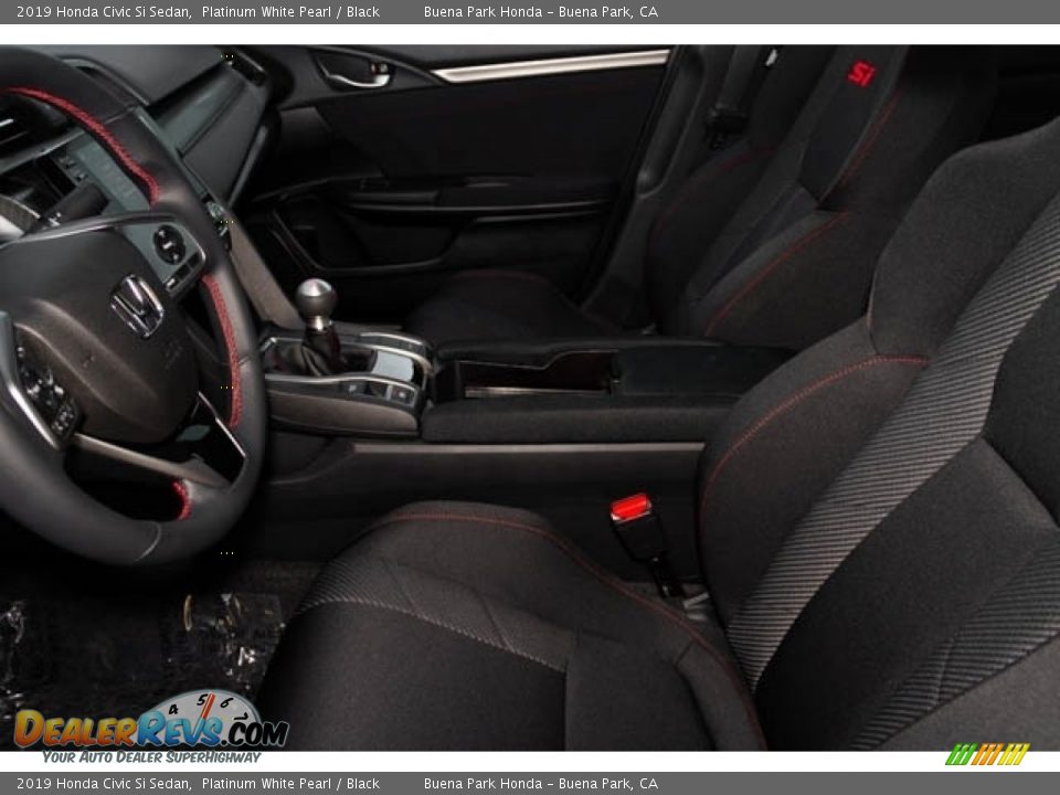 2019 Honda Civic Si Sedan Platinum White Pearl / Black Photo #18