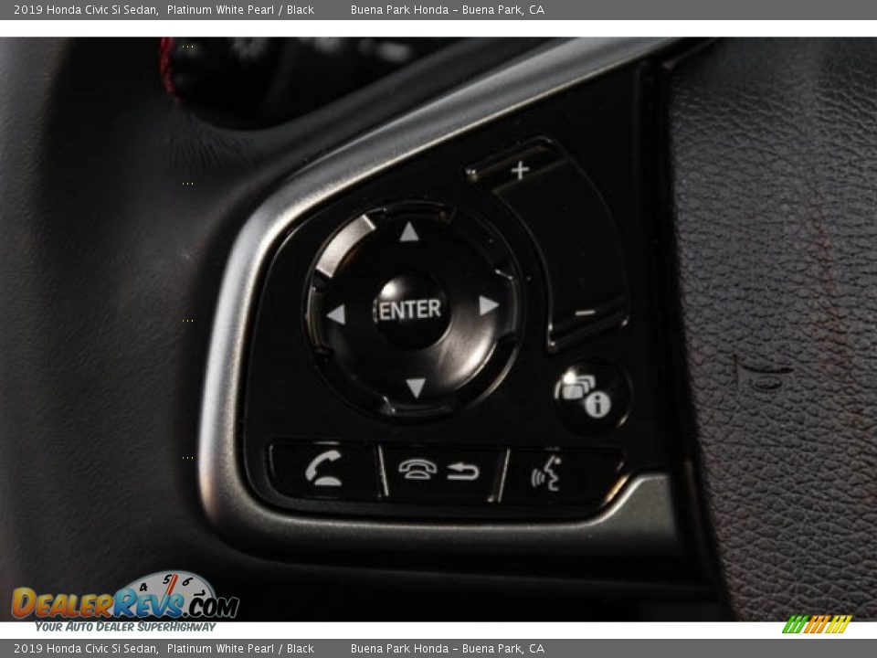 2019 Honda Civic Si Sedan Platinum White Pearl / Black Photo #23