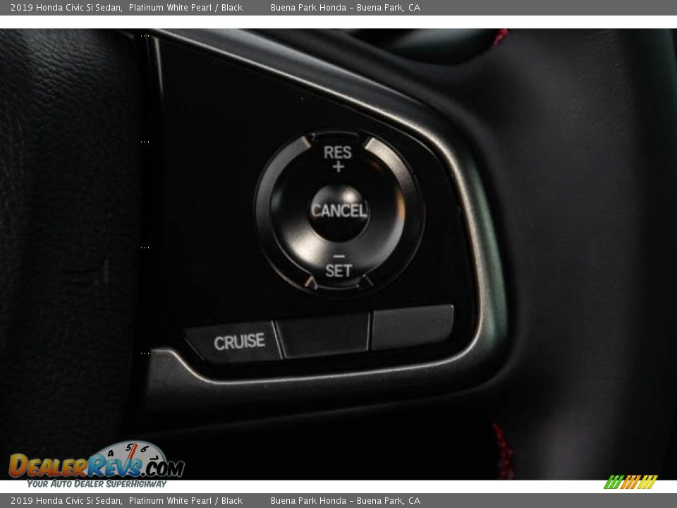 2019 Honda Civic Si Sedan Platinum White Pearl / Black Photo #24