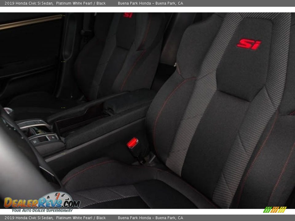 2019 Honda Civic Si Sedan Platinum White Pearl / Black Photo #26