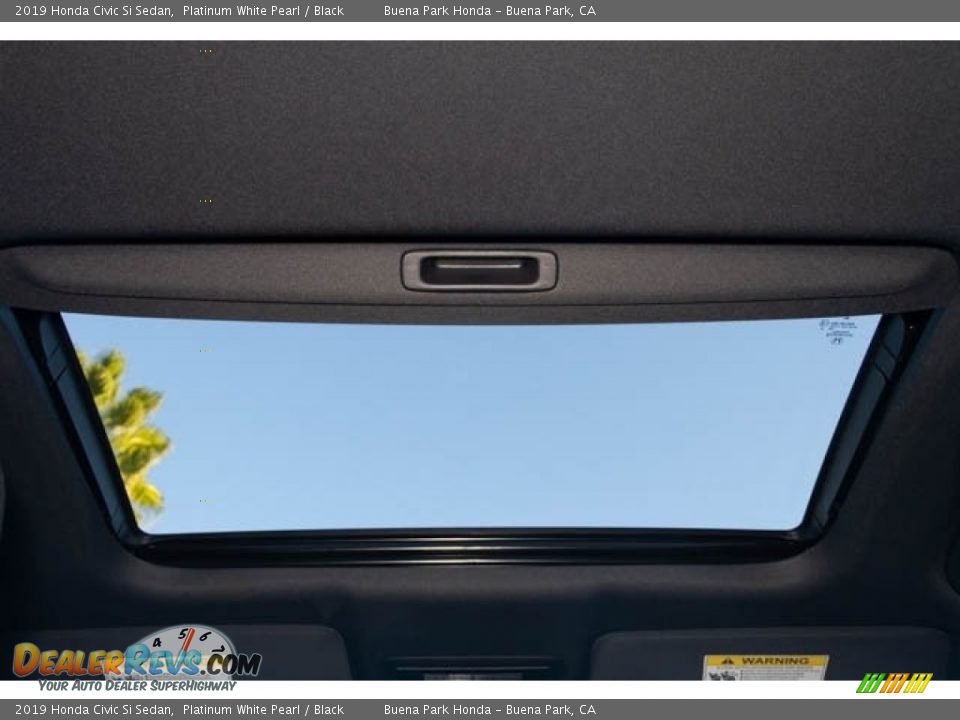 2019 Honda Civic Si Sedan Platinum White Pearl / Black Photo #27