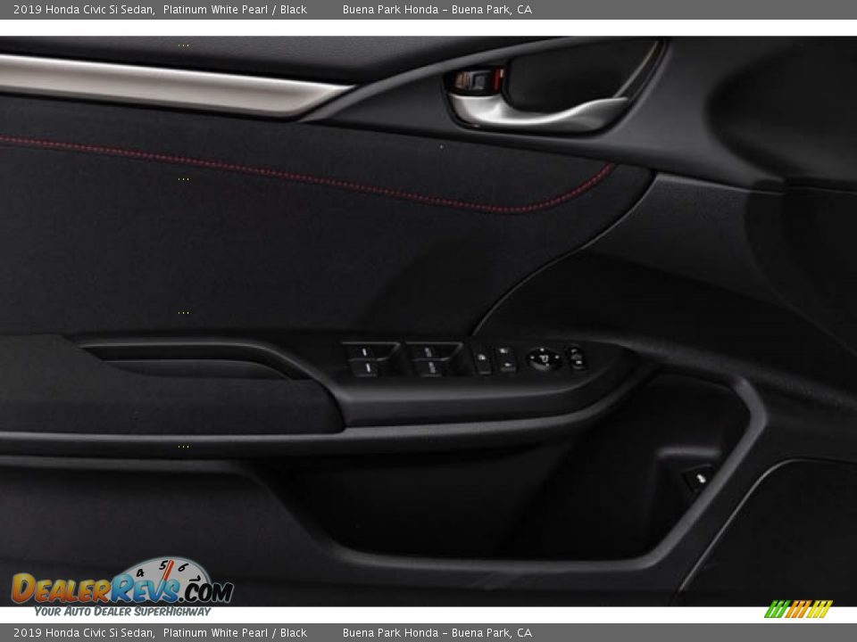 2019 Honda Civic Si Sedan Platinum White Pearl / Black Photo #36