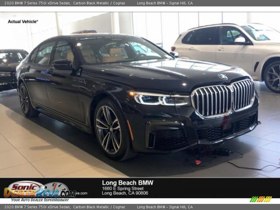 2020 BMW 7 Series 750i xDrive Sedan Carbon Black Metallic / Cognac Photo #1