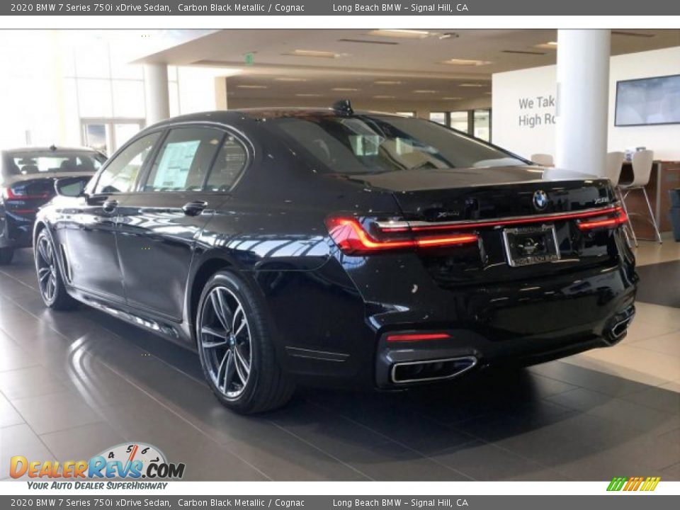 2020 BMW 7 Series 750i xDrive Sedan Carbon Black Metallic / Cognac Photo #3