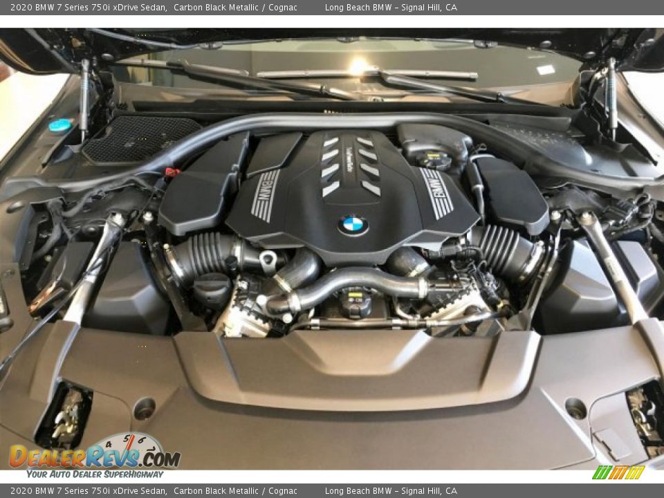 2020 BMW 7 Series 750i xDrive Sedan Carbon Black Metallic / Cognac Photo #9