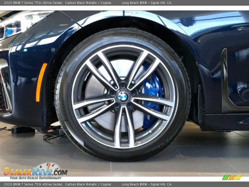 2020 BMW 7 Series 750i xDrive Sedan Carbon Black Metallic / Cognac Photo #10