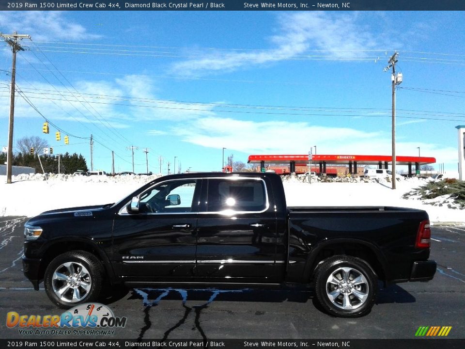 2019 Ram 1500 Limited Crew Cab 4x4 Diamond Black Crystal Pearl / Black Photo #1