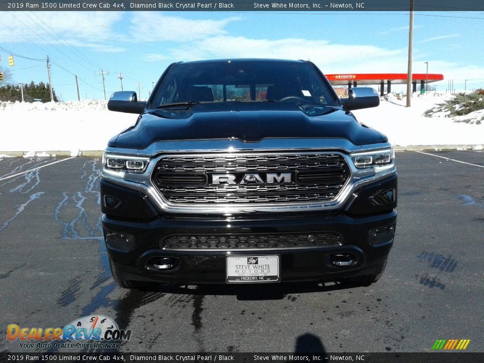 2019 Ram 1500 Limited Crew Cab 4x4 Diamond Black Crystal Pearl / Black Photo #3