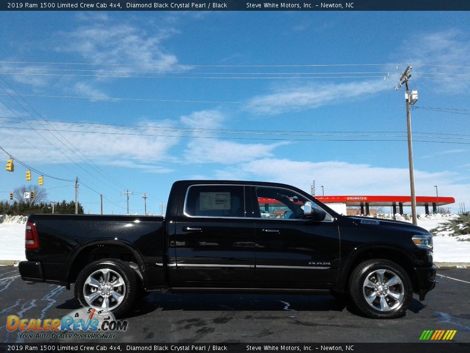 2019 Ram 1500 Limited Crew Cab 4x4 Diamond Black Crystal Pearl / Black Photo #5