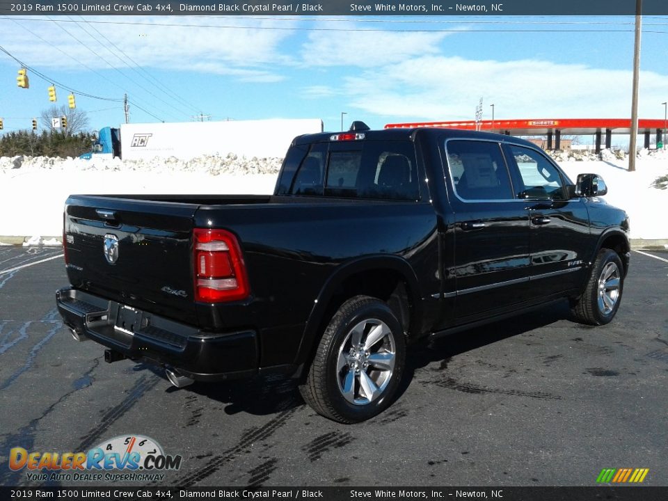 2019 Ram 1500 Limited Crew Cab 4x4 Diamond Black Crystal Pearl / Black Photo #6