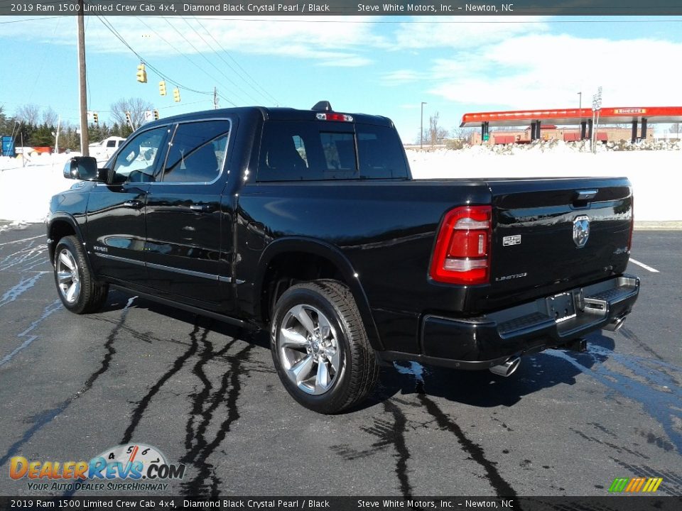 2019 Ram 1500 Limited Crew Cab 4x4 Diamond Black Crystal Pearl / Black Photo #8