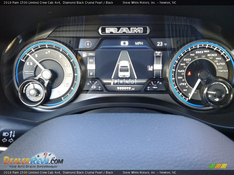 2019 Ram 1500 Limited Crew Cab 4x4 Diamond Black Crystal Pearl / Black Photo #20