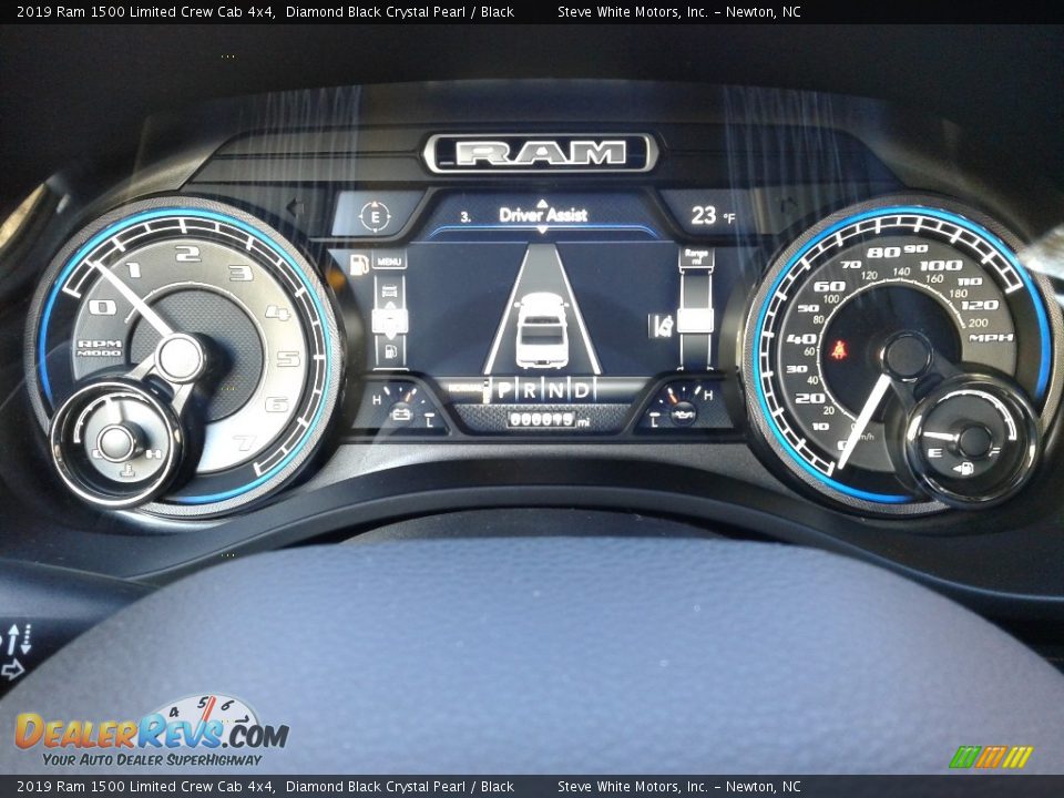 2019 Ram 1500 Limited Crew Cab 4x4 Diamond Black Crystal Pearl / Black Photo #21