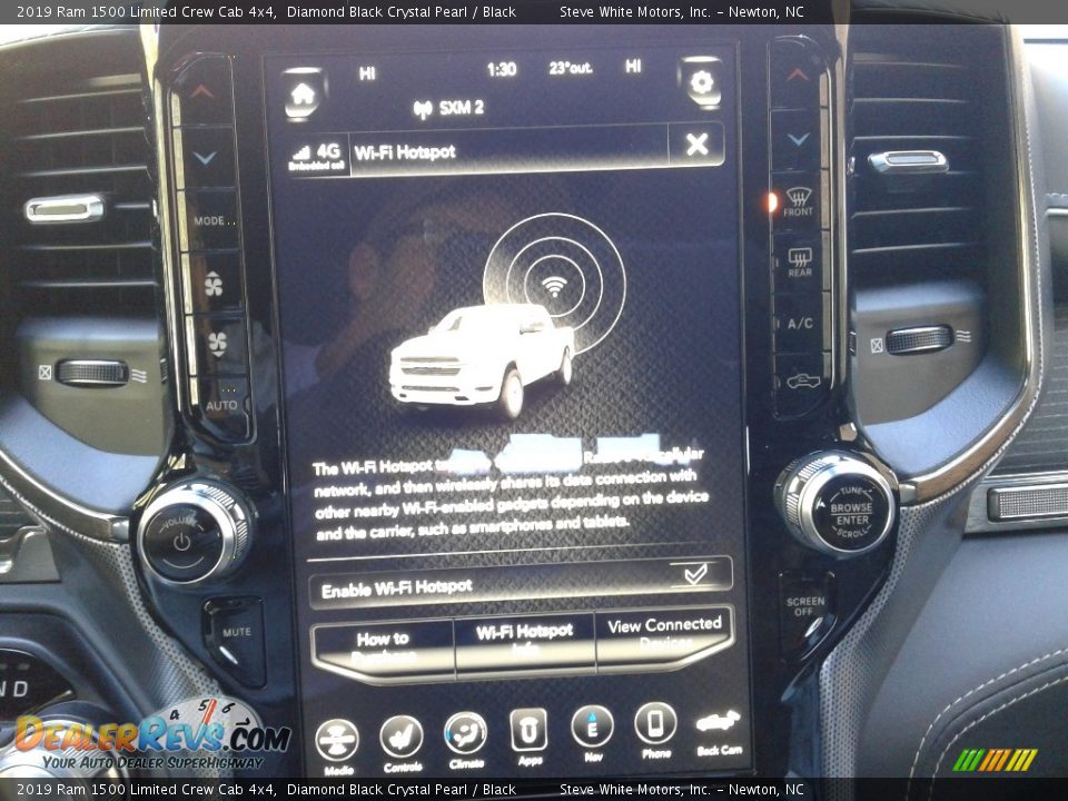 2019 Ram 1500 Limited Crew Cab 4x4 Diamond Black Crystal Pearl / Black Photo #28