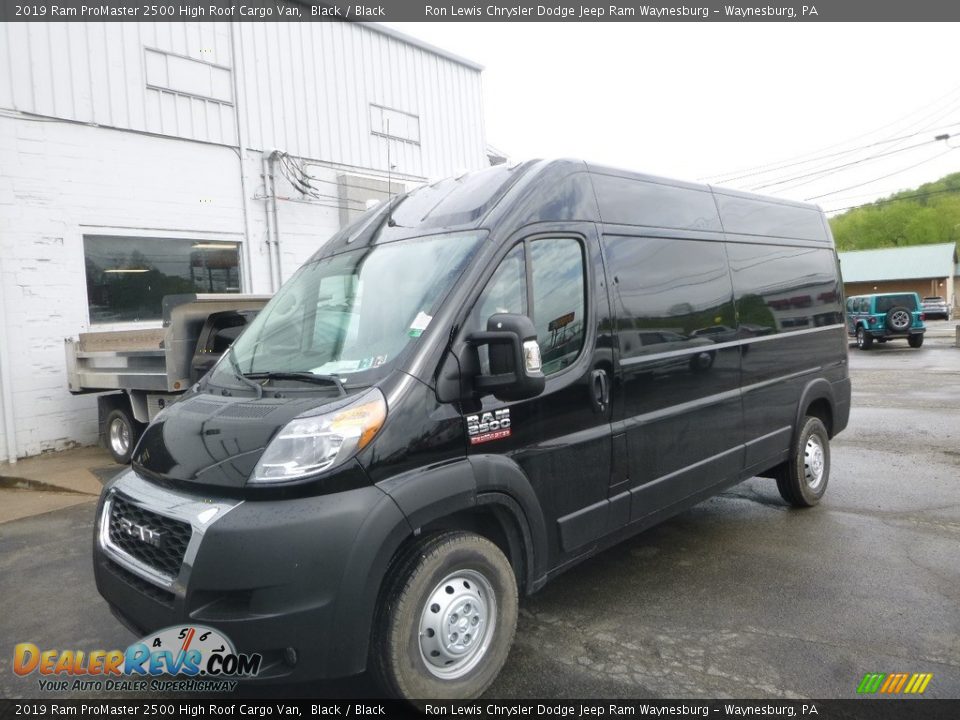2019 Ram ProMaster 2500 High Roof Cargo Van Black / Black Photo #1