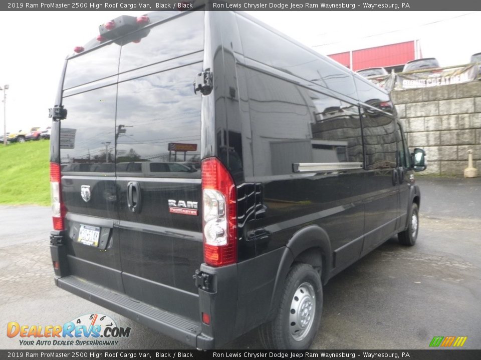 2019 Ram ProMaster 2500 High Roof Cargo Van Black / Black Photo #6