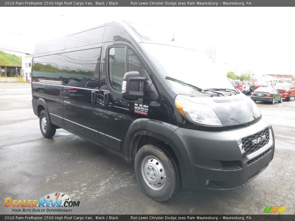 2019 Ram ProMaster 2500 High Roof Cargo Van Black / Black Photo #7