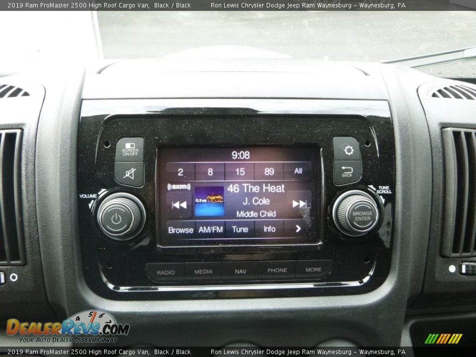 2019 Ram ProMaster 2500 High Roof Cargo Van Black / Black Photo #16