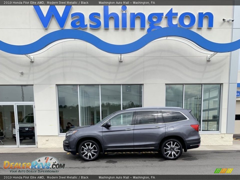2019 Honda Pilot Elite AWD Modern Steel Metallic / Black Photo #1