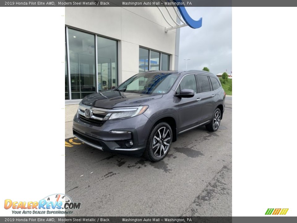 2019 Honda Pilot Elite AWD Modern Steel Metallic / Black Photo #2