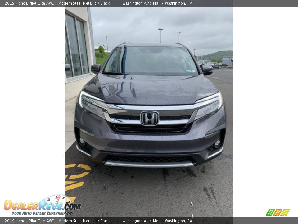2019 Honda Pilot Elite AWD Modern Steel Metallic / Black Photo #3