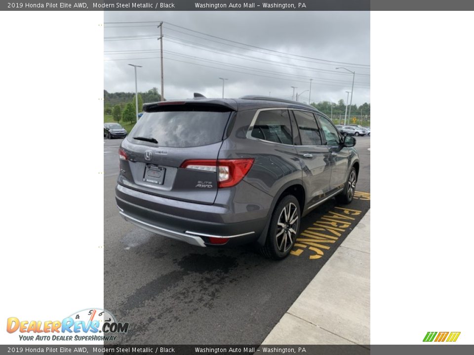 2019 Honda Pilot Elite AWD Modern Steel Metallic / Black Photo #5