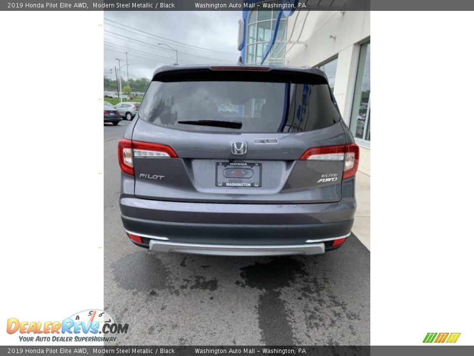 2019 Honda Pilot Elite AWD Modern Steel Metallic / Black Photo #6