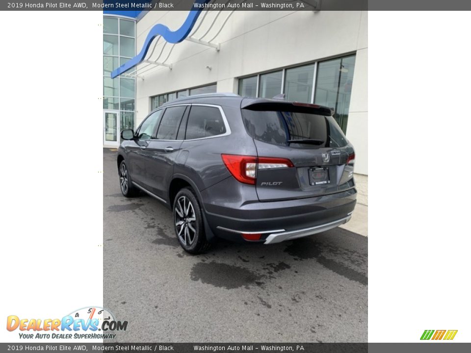 2019 Honda Pilot Elite AWD Modern Steel Metallic / Black Photo #7