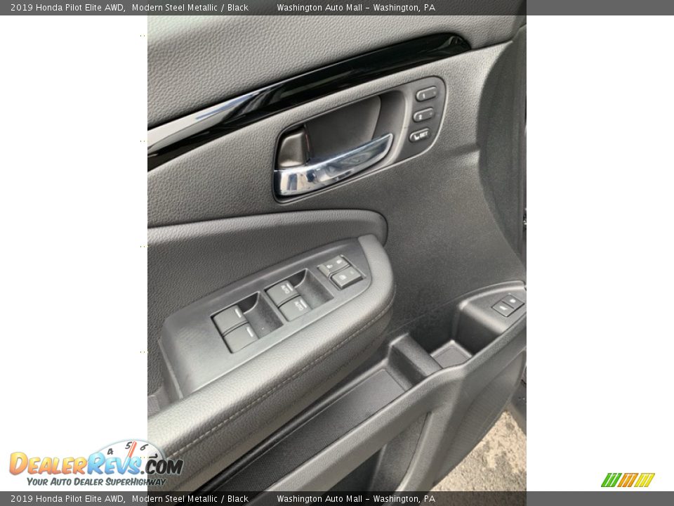 2019 Honda Pilot Elite AWD Modern Steel Metallic / Black Photo #9