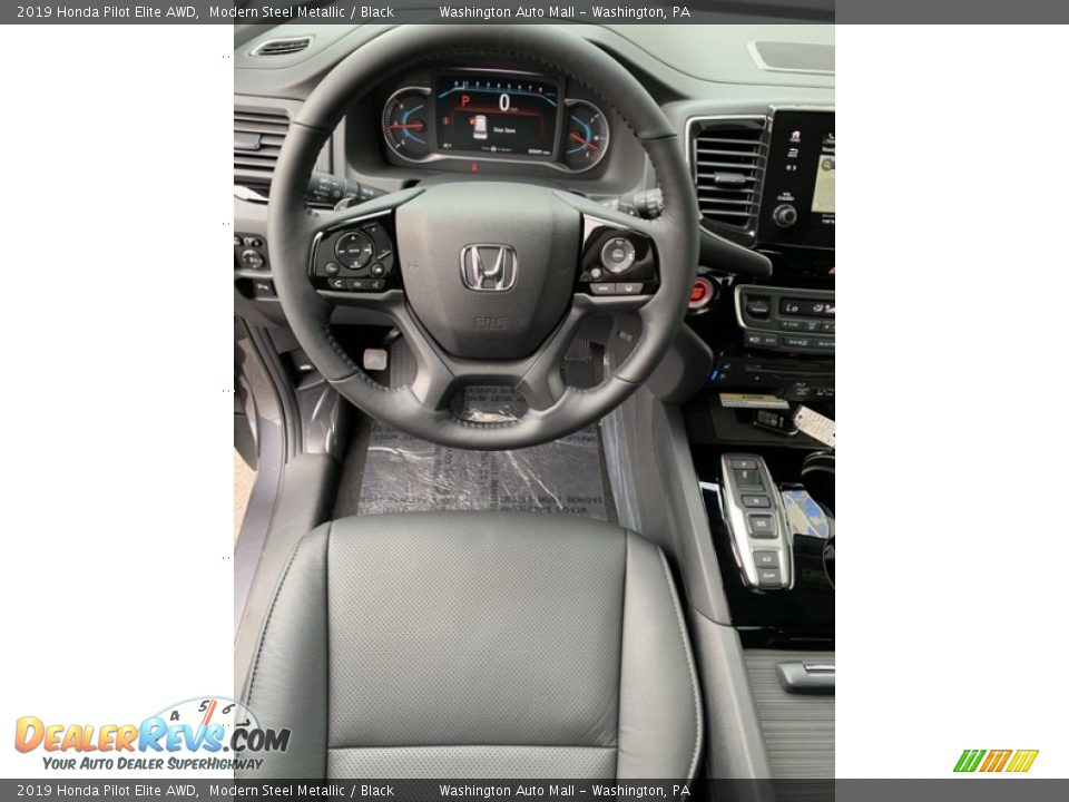 2019 Honda Pilot Elite AWD Modern Steel Metallic / Black Photo #11