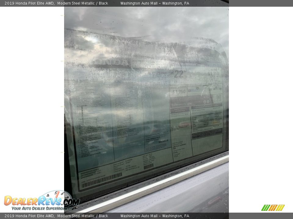 2019 Honda Pilot Elite AWD Modern Steel Metallic / Black Photo #15