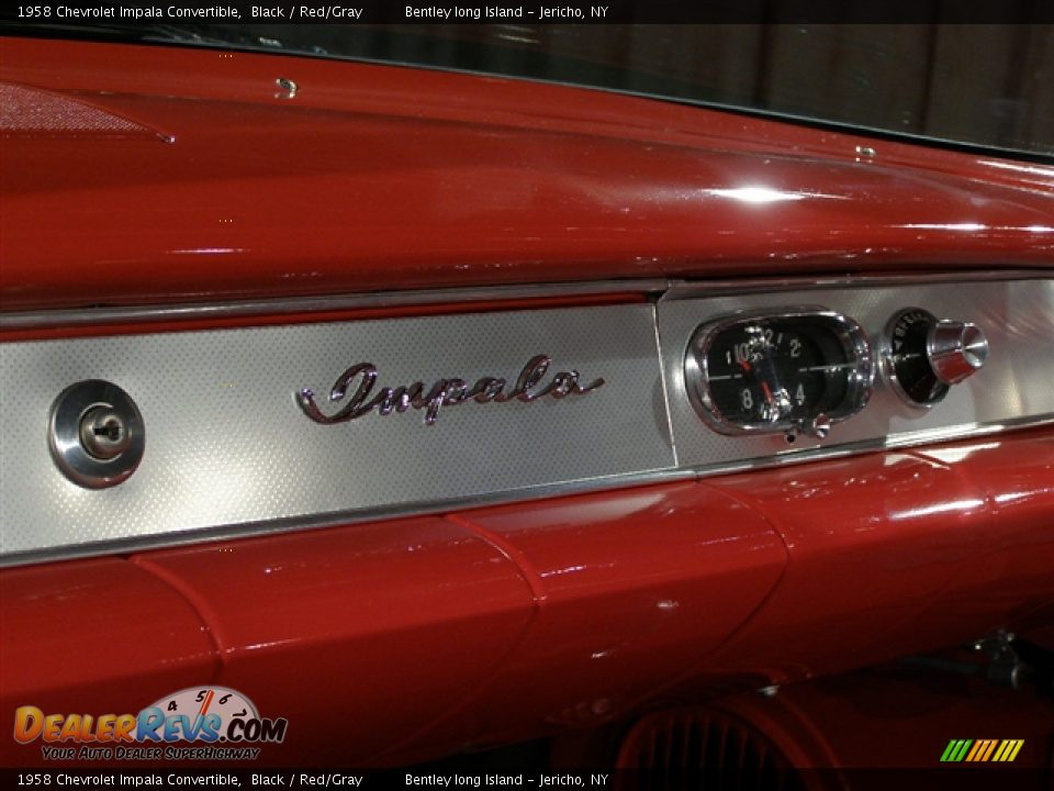 1958 Chevrolet Impala Convertible Black / Red/Gray Photo #11