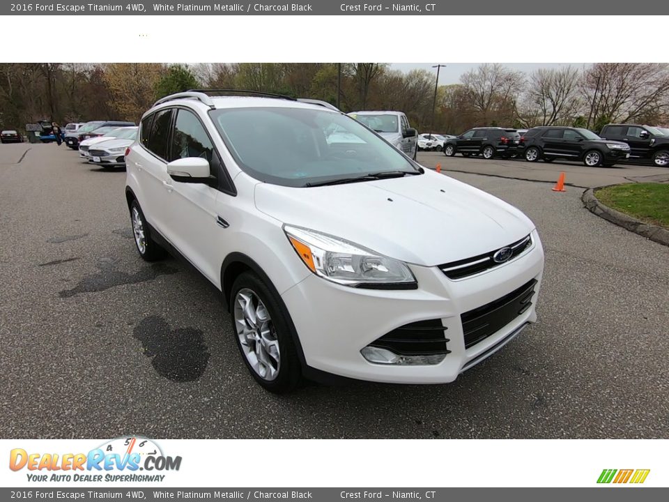 2016 Ford Escape Titanium 4WD White Platinum Metallic / Charcoal Black Photo #1