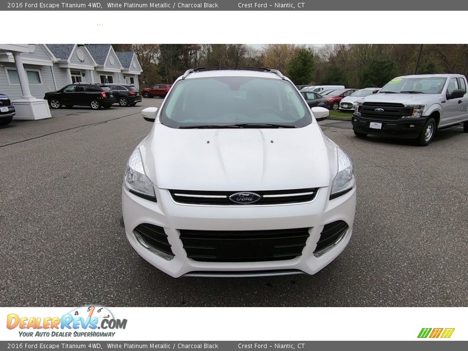 2016 Ford Escape Titanium 4WD White Platinum Metallic / Charcoal Black Photo #2