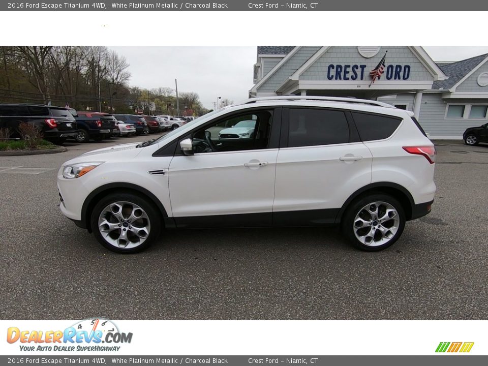 2016 Ford Escape Titanium 4WD White Platinum Metallic / Charcoal Black Photo #4