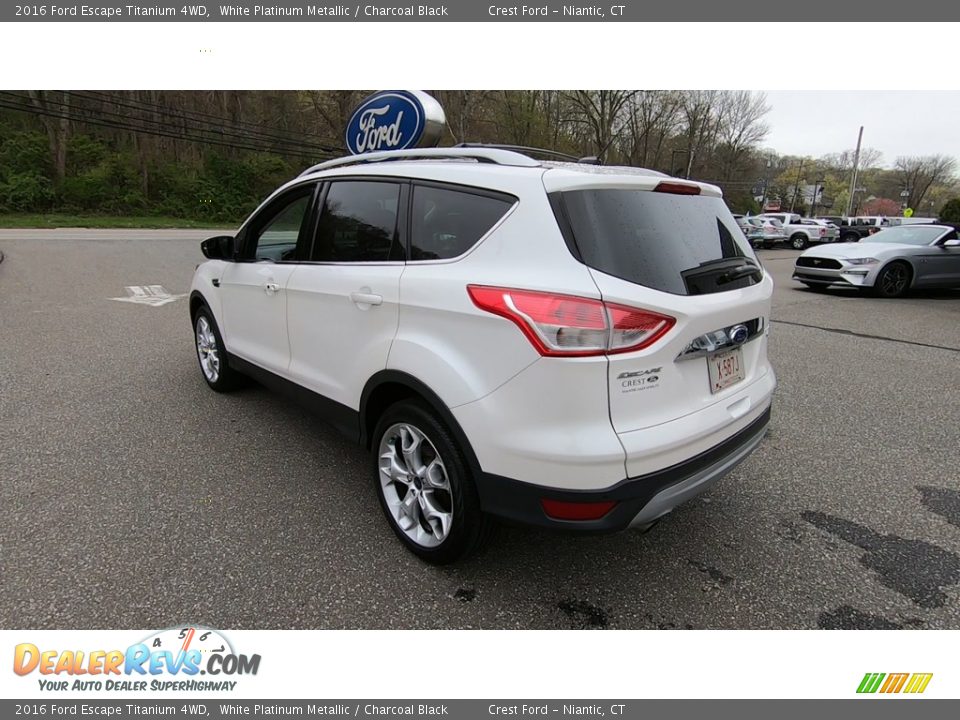 2016 Ford Escape Titanium 4WD White Platinum Metallic / Charcoal Black Photo #5