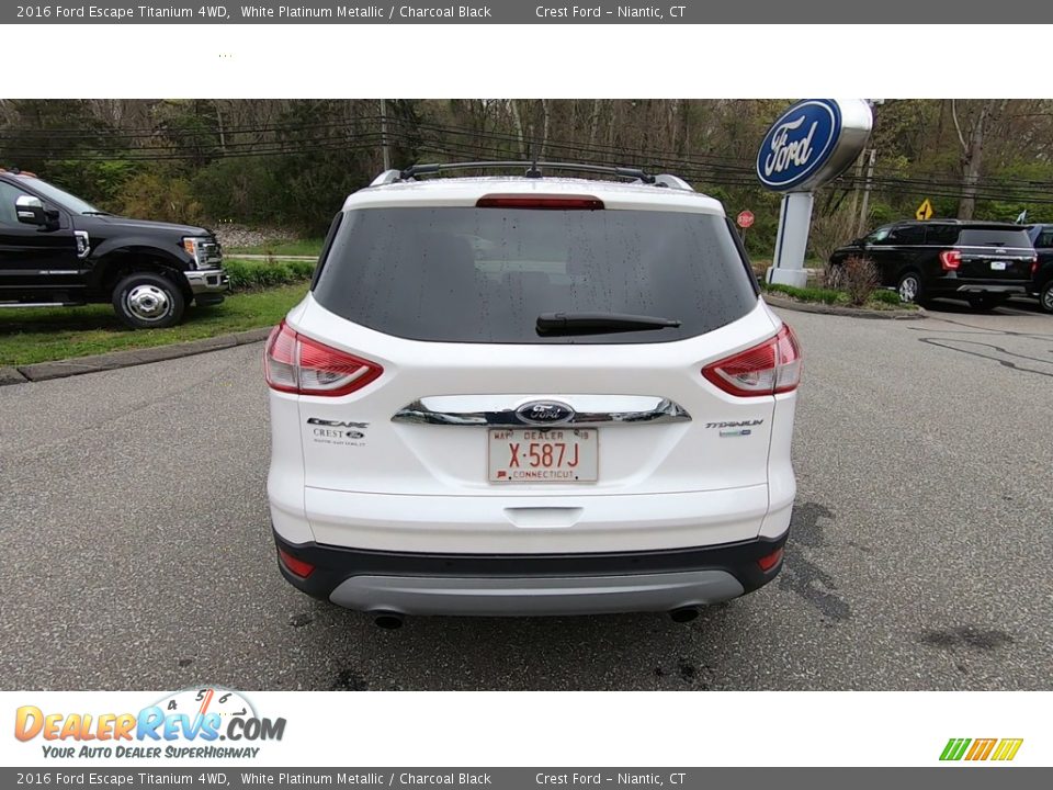 2016 Ford Escape Titanium 4WD White Platinum Metallic / Charcoal Black Photo #6