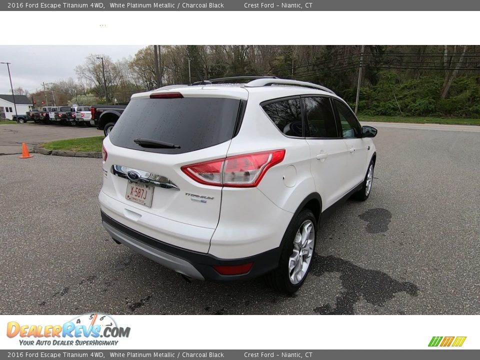 2016 Ford Escape Titanium 4WD White Platinum Metallic / Charcoal Black Photo #7