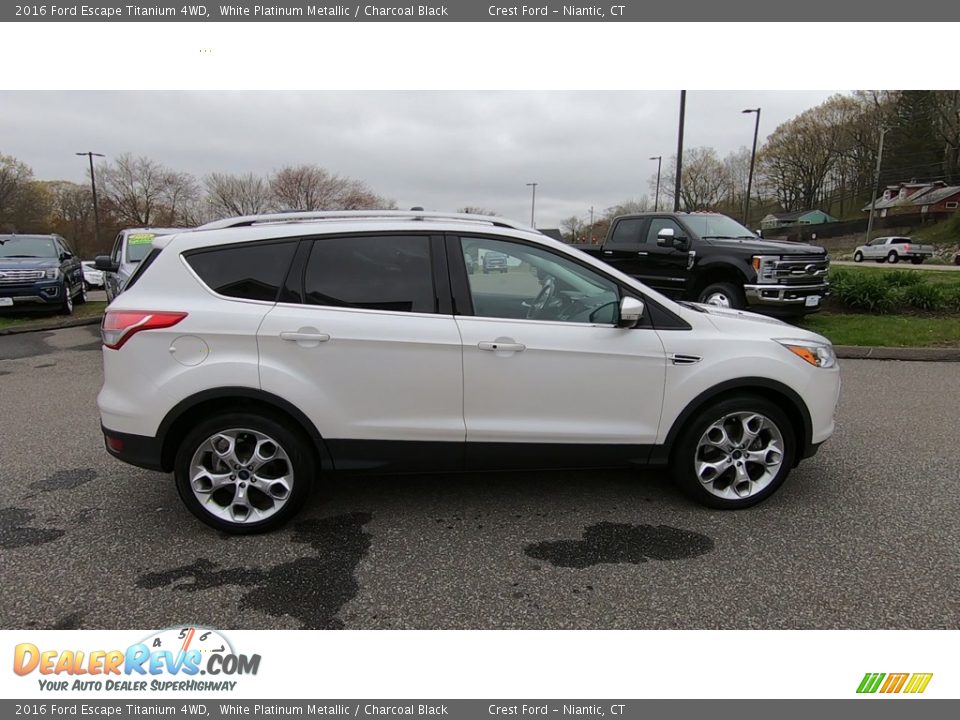 2016 Ford Escape Titanium 4WD White Platinum Metallic / Charcoal Black Photo #8