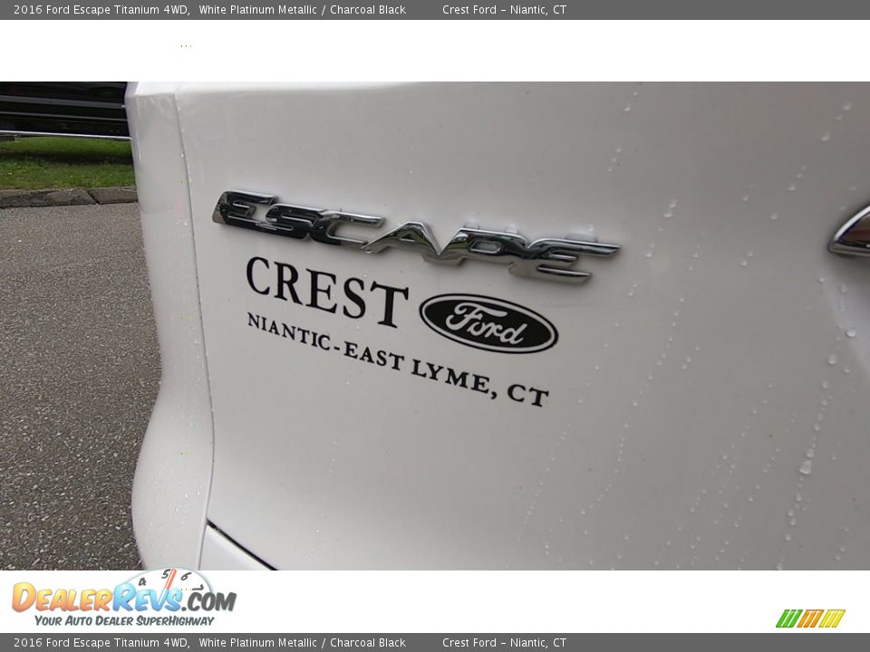 2016 Ford Escape Titanium 4WD White Platinum Metallic / Charcoal Black Photo #10