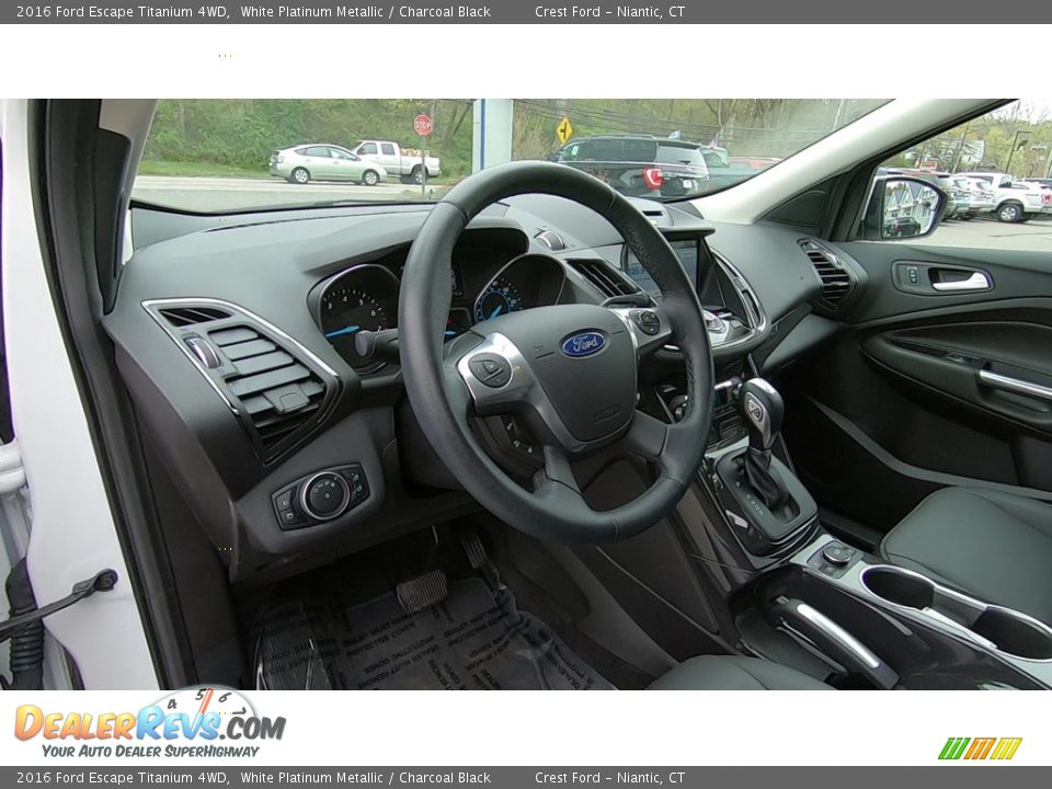 2016 Ford Escape Titanium 4WD White Platinum Metallic / Charcoal Black Photo #11