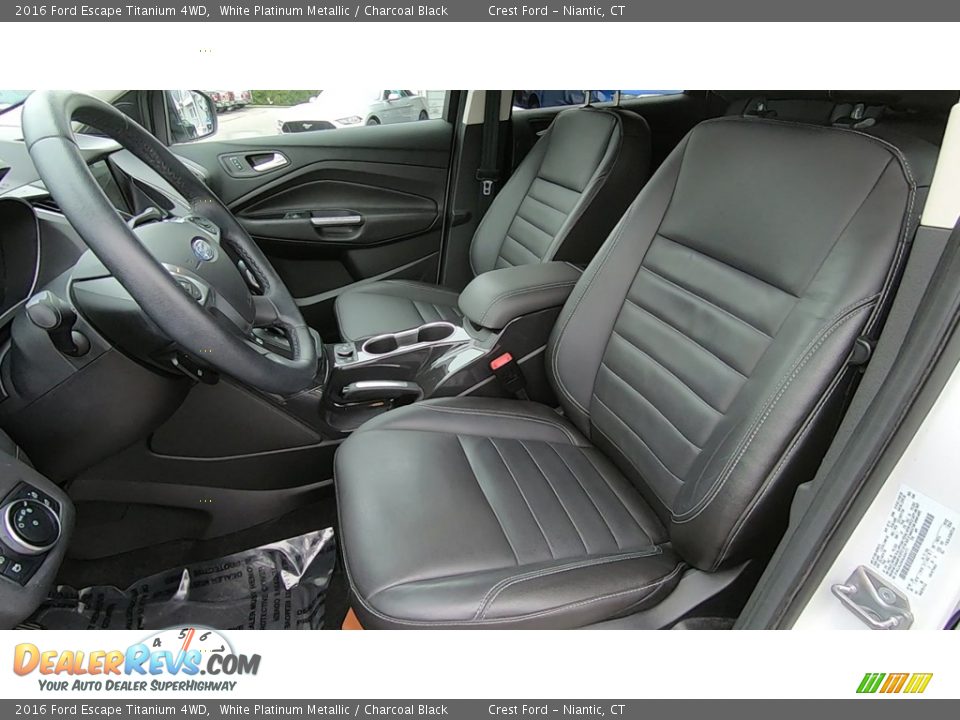 2016 Ford Escape Titanium 4WD White Platinum Metallic / Charcoal Black Photo #12