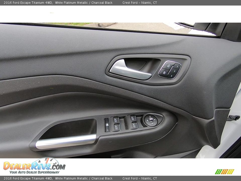 2016 Ford Escape Titanium 4WD White Platinum Metallic / Charcoal Black Photo #13