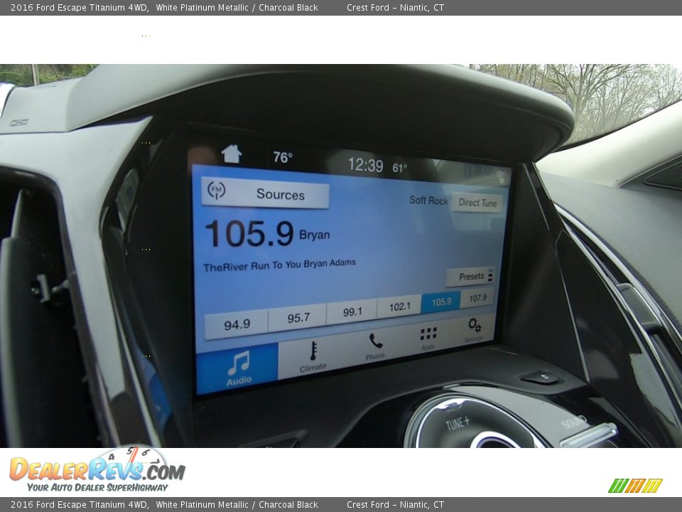 2016 Ford Escape Titanium 4WD White Platinum Metallic / Charcoal Black Photo #15