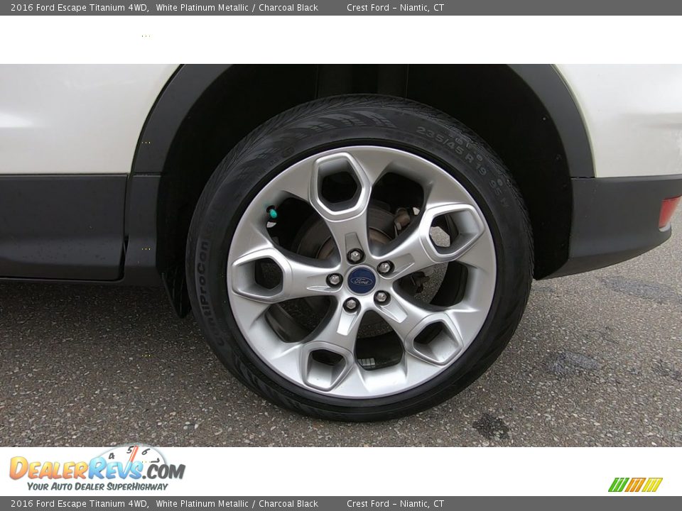 2016 Ford Escape Titanium 4WD White Platinum Metallic / Charcoal Black Photo #20