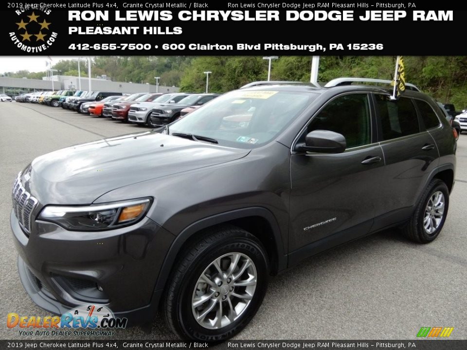2019 Jeep Cherokee Latitude Plus 4x4 Granite Crystal Metallic / Black Photo #1
