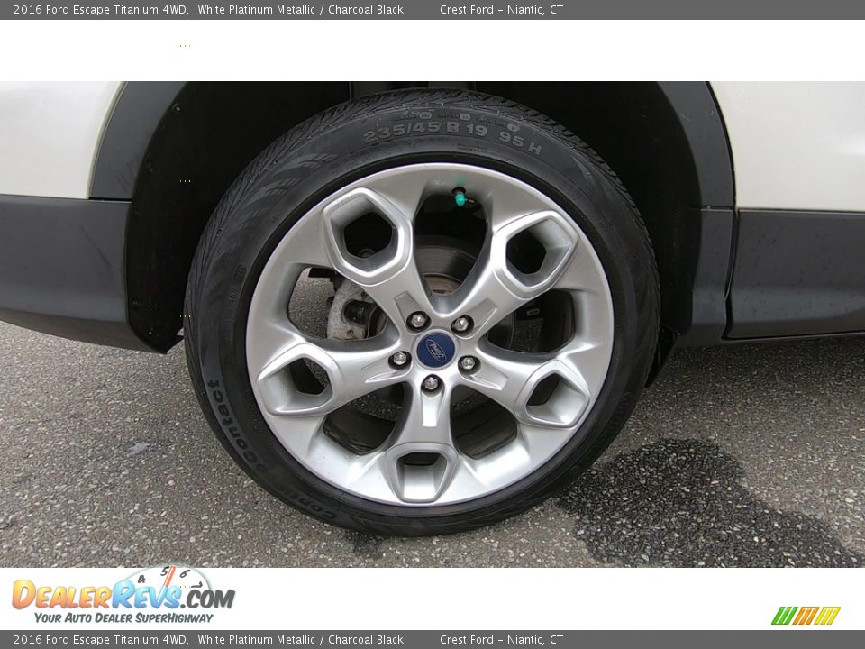 2016 Ford Escape Titanium 4WD White Platinum Metallic / Charcoal Black Photo #22